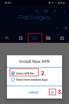 Installeren van de APK met een telefoon