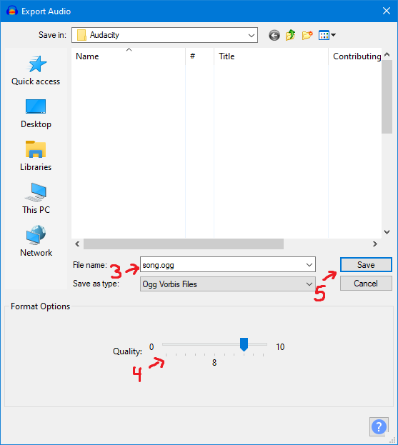 Export Quality Slider