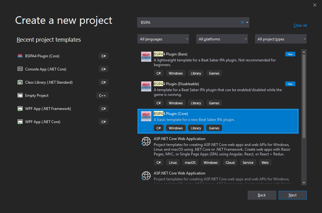 Modding Template Select VS Modding Template Select